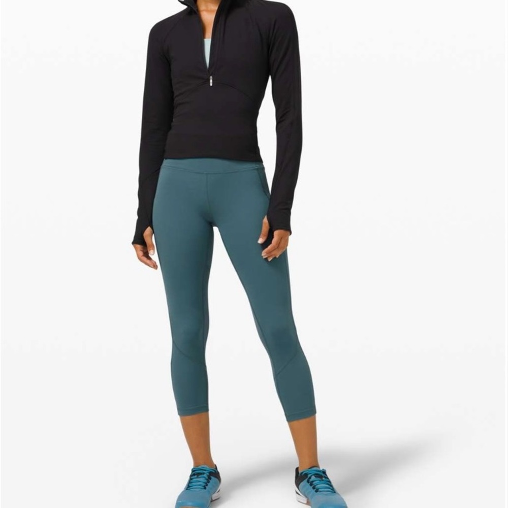 Lululemon Pace Rival High Rise Crop 22” Desert Teal Size 10